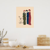 Art Deco Paul Poiret-jurken van Paul Iribe Poster (Keuken)