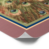 Art Deco Peacock uit 1920 van Carlo Chiostri Poster (Hoek)