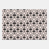 Art Deco Pearls Anthracite en White Pattern Inpakpapier Vel (Voorkant 2)