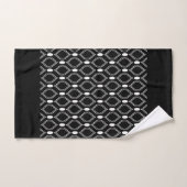 Art Deco Pearls Black en White Pattern Bad Handdoek (Handdoek)