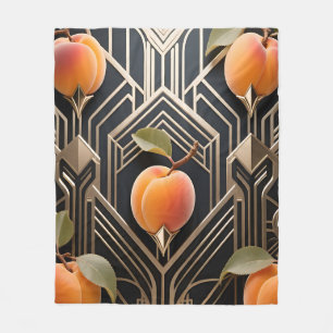 Art Deco Perzik Patroon Fleece Deken