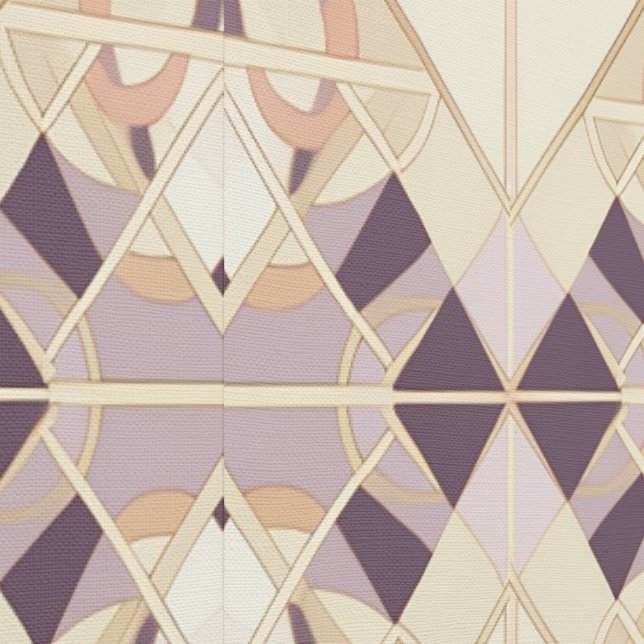 Art Deco perzik pruim lila kleur aangepaste behang (Zoom)