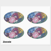 Art Déco Petunias - Sticker (Feuille)