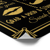 Art Déco PHOTO BOOTH mariage signe noir et or (Coin)