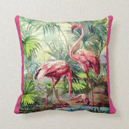 Art Deco Pink Flamingos Kussen