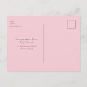Art Deco Pink & Yellow Wedding Save the Date Briefkaart (Achterkant)