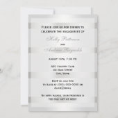  Art Deco Plume Black Verloving Kaart (Achterkant)