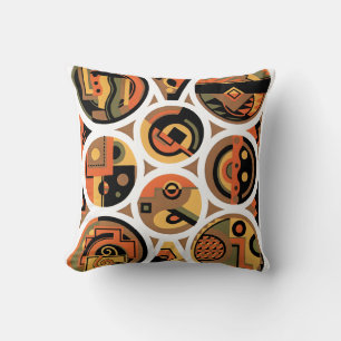 Art Deco Pochoir Jazz geometrische cirkels uit het Kussen