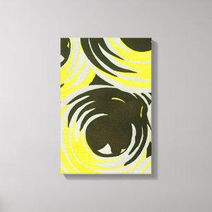 Art Deco Pochoir Jazz Geometrische Cirkels Vintage Canvas Afdruk