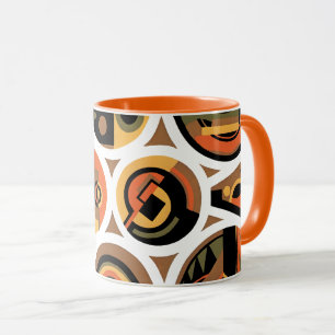 Art Deco Pochoir Jazz Geometrische Cirkels Vintage Mok