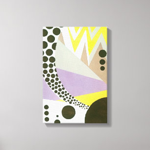 Art Deco Pochoir Jazz Geometrische Patronen uit he Canvas Afdruk