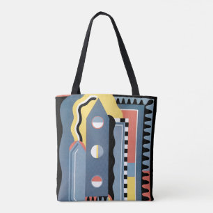 Art Deco Pochoir Jazz Geometrische Patronen Vintag Draagtas