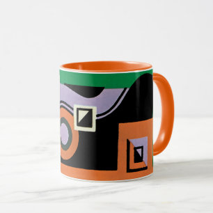 Art Deco Pochoir Jazz Illustratiepatroon uit het v Mok