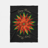 Art Deco Poinsettia WOW Fleece Deken (Voorkant)