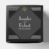 Art Deco Posh Bruiloft Favor Box Bedankdoosjes (Bovenkant)