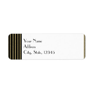 Art Deco Posh Bruiloft Label