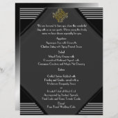 Art Deco Posh Wedding Menu (Voorkant / Achterkant)