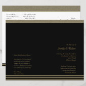 Art Deco Posh Wedding Programme (Voorkant / Achterkant)