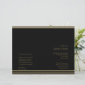Art Deco Posh Wedding Programme (Staand voorkant)
