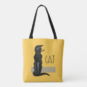 Art Deco Poster Cat Canvas tas (Achterkant)