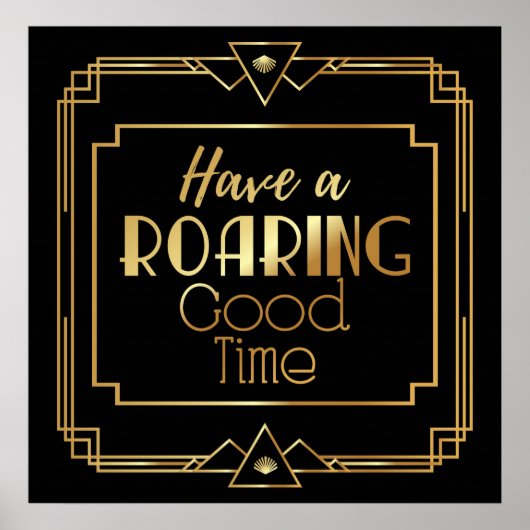 Art Deco Poster "Laten we feest als Gatsby" (Voorkant)