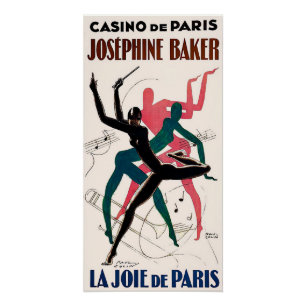 Art deco poster voor Josephine Baker. Perfect Poster
