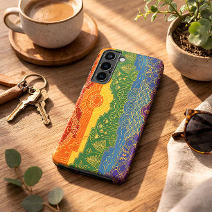 Art Deco Pride-vlag Regenboog II Vintage jaren 1 Samsung Galaxy Hoesje
