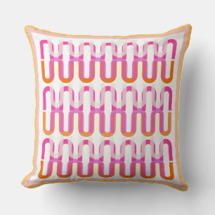 Art deco print in heldere zomerkleuren kussen