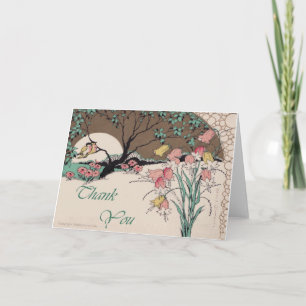 Art Deco Prints Tortelduifjes Dankjewel Kaart