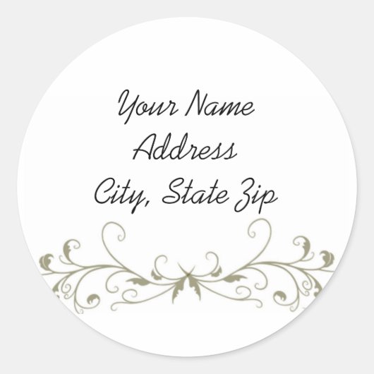 Art Deco Profiel Sticker (Voorkant)