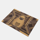 Art Deco Pug dog - Pastel Gold Deurmat (Schuin)