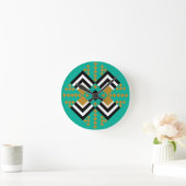 Art Deco Quilt geïnspireerd Ronde Klok (Huis)