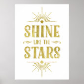 Art Deco Quote | Faux Gold Foil Typografie Poster (Voorkant)