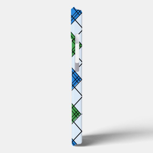 Art Deco Rain Argyle Case-Mate iPhone Case (Achterkant / Links)
