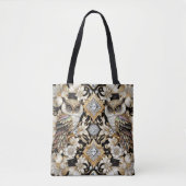 Art Deco Rainbow Owls Tote Bag (Devant)