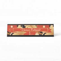 Art Deco Red Poppies gepersonaliseerd