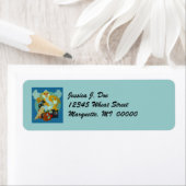 Art Deco Reizende Dame W / Bagage Adresetiketten Etiket (Insitu)