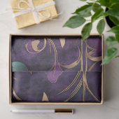 Art Deco Repeat Pattern Tegel Dark Moody Achtergro Tissuepapier (Geschenk)