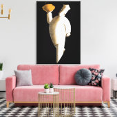 Art Deco Restaurant Chef, zaken Canvas Afdruk (Insitu (Woonkamer))