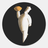 Art Deco Restaurant Chef, zaken Ronde Sticker (Voorkant)