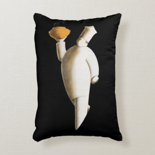 Art Deco-restaurantchef, vintage bedrijf Accent Kussen
