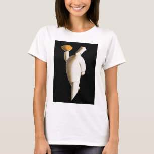 Art Deco restaurantchef, vintage bedrijf T-shirt