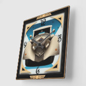 Art Deco retro auto Vierkante Klok (Hoek)