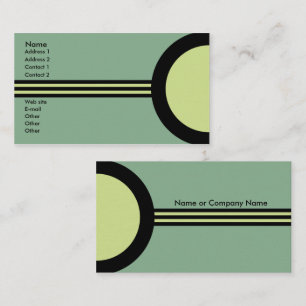 Art Deco Retro Business/Networking Profile Card Visitekaartje