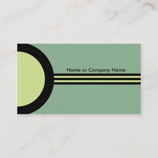 Art Deco Retro Business/Networking Profile Card Visitekaartje (Achterkant)