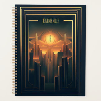 Art Deco Retro Classic jaren 20 Zwart & Goud Planner