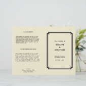 Art déco rétro Hollywood programme de mariage glam (Debout devant)