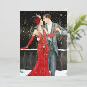 art deco retro kaart (Staand voorkant)