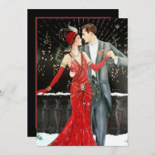 art deco retro kaart (Voorkant / Achterkant)