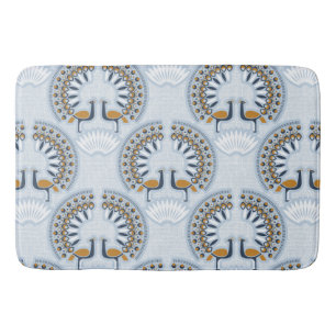 Art Deco retro Peacock Badmat